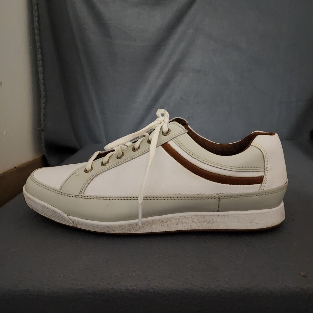 FootJoy Men Golf Shoes 10 M Contour Casual White Leather Spikeless Lace Up 54251